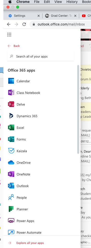 O 365 screenshot